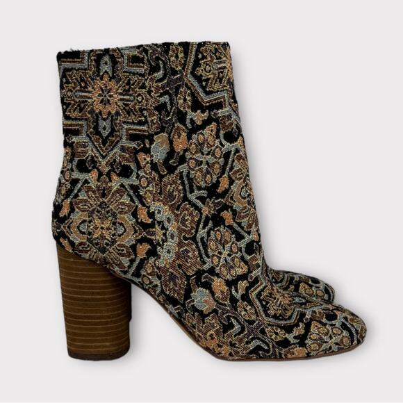 Anthropologie Sam Edelman Corra Tapestry Ankle Boots Size 6 - Picture 4 of 9